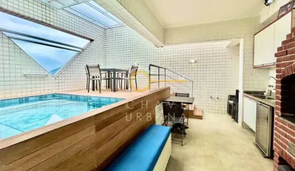 Cobertura com 3 dormitórios à venda, 137 m² por R$ 1.200.000,00 - Campo Grande - Santos/SP