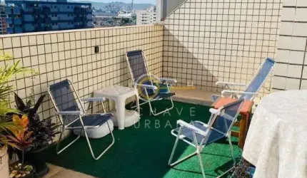 Apartamento Triplex com 3 dormitórios à venda, 142 m² por R$ 850.000 - Boqueirão - Santos/SP