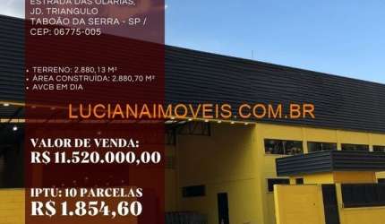 GALPÃO DE 2.880 M² EM TABOÃO DA SERRA