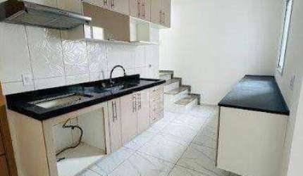 Cobertura com 2 dormitórios para alugar, 96 m² por R$ 2.817/mês - Vila Scarpelli - Santo André/SP