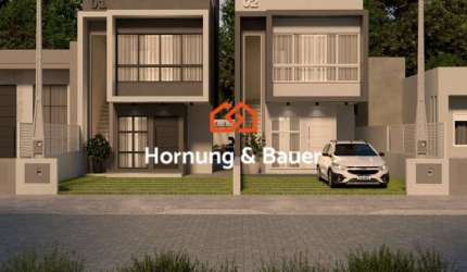 Lançamento em Estância Velha! Casa com 2 suítes em construção à venda no bairro Encosta do Sol.