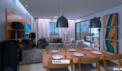 ibeda -  Jorge Amado, Lagoa Nova, 165m2 Apto 3 suites + dormitório, area gourmet