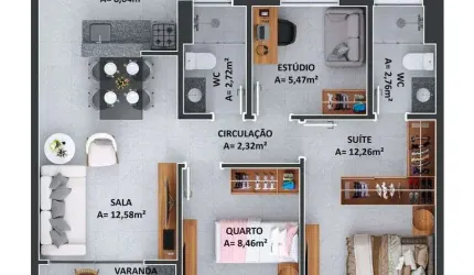 ibeda - Rosas Di Maria - Apartamento venda Neópolis  2 quartos (1 suíte) + home