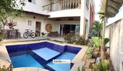 Casa Alphaville Natal, Sala ampla, 5 suítes, piscina, área gourmet, 4 vgs, 410m2
