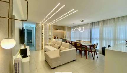 Apartamento Capim Macio Mobiliado com 3 quartos (1 suíte) 83m2 nascente, piscina