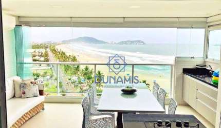 Apartamento VISTA MAR E VARANDA GOURMET na Praia da Enseada