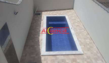 SOBRADO NOVO 3 QUARTOS COM SACADAS, 2 VAGAS GARAGEM, PISCINA, CHURRASQUEIRA, BONSUCESSO, GUARULHOS