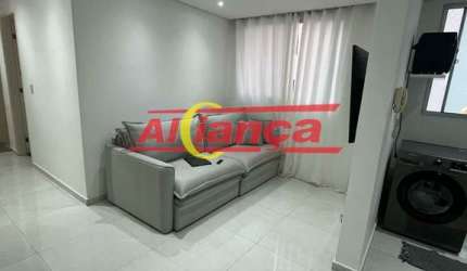 Lindo apartamento ao lado do Shopping Maia, 44 m², 2 dormitórios, 1 vaga coberta