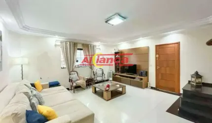 SOBRADO COM 4 DORMITÓRIOS, 2 SUÍTES E 4 VAGAS, 232 m² - VILA GALVÃO - GUARULHOS-SP