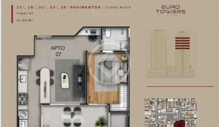 Ágio Apartamento Euro Towers á venda codigo: 112033