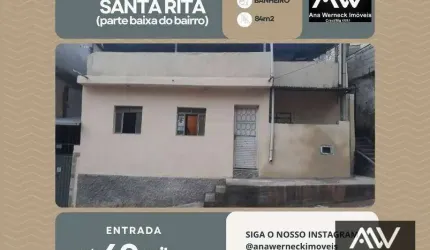 Casa com 2 dormitórios à venda, 84 m² por R$ 60.000 de entrada - Santa Rita de Cássia - Juiz de Fora/MG