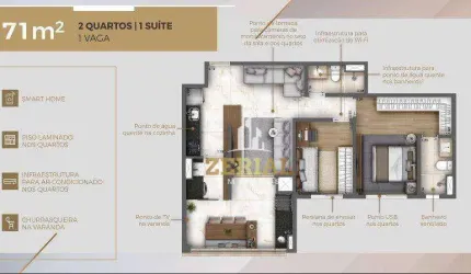 Apartamento com 2 dormitórios à venda, 71 m² por R$ 870.882,00 - Ipiranga - São Paulo/SP