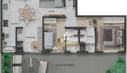 Apartamento Garden com 2 dormitórios à venda, 65 m² por R$ 1.094.700,00 - Barcelona - São Caetano do Sul/SP