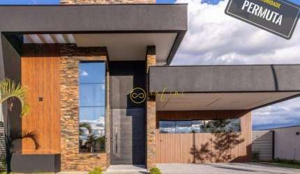 Casa Nova de Condomínio com 3 suítes, sendo 1 máster à venda, 230 m² por R$ 2.489.000 - Alphaville Nova Esplanada I - Votorantim/SP