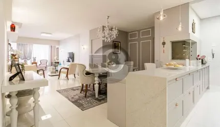 Apartamento mobiliado 2 suítes, lavabo 2 vagas