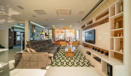 Casa de luxo em condomínio de alto padrão em São Pedro-SP, no bairro Mariluz: 3 quartos, 3 suítes, 3 salas, 4 banheiros, 4 vagas, 398m².