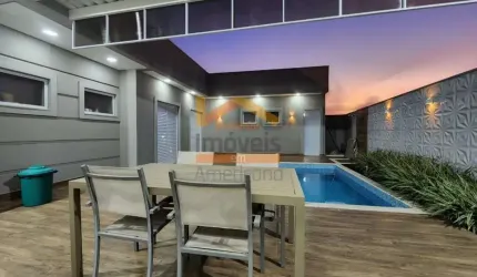 Casa de luxo em condomínio à venda em Americana-SP, com 3 quartos, 3 suítes e 213m² de área.