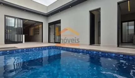Luxuosa casa em condomínio no Jardim Recanto das Águas, Nova Odessa-SP: 3 quartos, 3 suítes, 2 salas, 4 banheiros, 4 vagas, 212m².