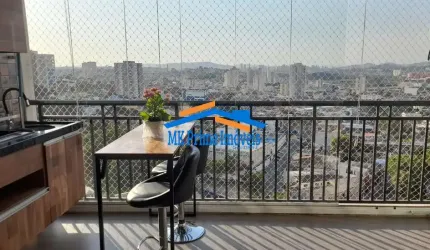 Apartamento 63,50m²,  2 Dormitórios sendo 1 Suíte - Varanda Gourmet - DUBAI