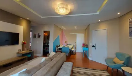 Lindo Apto Alto Padrão em Condomínio Gran Village, com 96m2 á venda, 03 dormitórios Sendo 02 Suítes, Sala, Cozinha Planejada, 02 Vagas, no Jardim Independência  em São Bernardo do Campo - SP