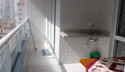 Lindo Apto com 46 m2 á venda, 01 dormitório, Sala, Cozinha Planejada, 01 Vaga na Vila Guilhermina - Praia Grande - SP