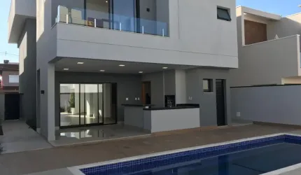 Lindo Sobrado de 280m² de  área Construída e Terreno 372m2 à venda no excelente Condomínio Fechado  Alto de Itaici  em Indaiatuba- SP.