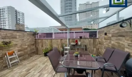 Linda Cobertura á venda de 90m² com 03 Dormitórios Sendo 01 Suíte, no Bairro Campestre - Santo André - SP.