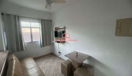 Apartamento 1 dormitório mobiliado a 100 metros  mar , Guilhermina Praia Grande