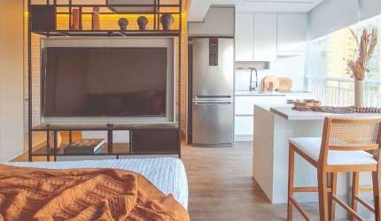 Apartamento de 35m² à venda em Pinheiros, São Paulo, SP com 1 dormitório, 1 banheiro, 1 vaga de gar