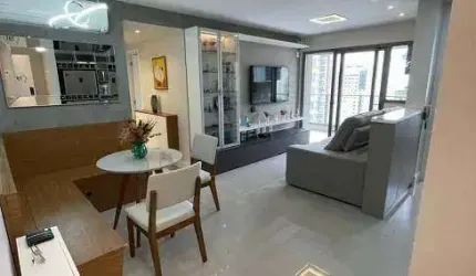 Apartamento de 71m² à venda, Indianópolis, São Paulo, SP Mobiliado com 2 dormitórios sendo 1 suíte,