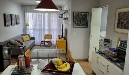 Apartamento TOTALMENTE MOBILIADO, com 48m², para locação, Campo Belo, São Paulo, SP