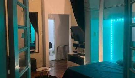 Apartamento de 47m² à venda, Santa Cecília, São Paulo, SP. com 1 Dormitório com sacada, mobiliado,