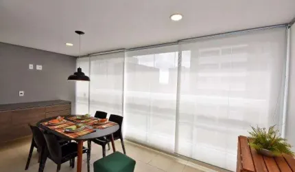Apartamento para venda, de 49m² mobiliado e equipado, com terraço gourmet,1 dormitório e 1 vaga, Pi