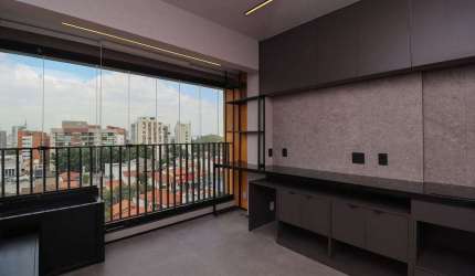 Studio de 23m² para locação, Vila Madalena, São Paulo, SP. com Cozinha planejada, Piso em porcelana