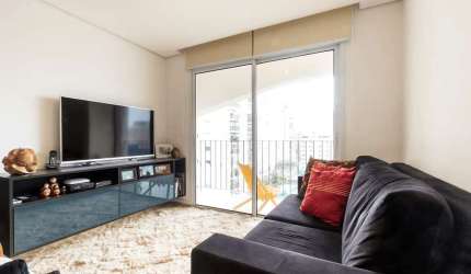 Apartamento à venda, mobiliado, com 2 dormitorios e 75M², localizado na Vila Nova Conceição, São Pa