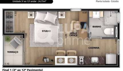 Studio à venda no Jardim São Paulo