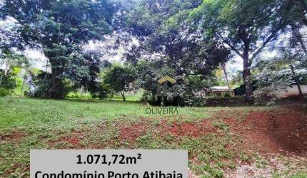 Terreno à venda, 1071 m² por R$ 1.060.000,00 - Condominio Porto Atibaia - Atibaia/SP