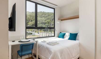 Apartamento com 1 quarto à venda na Rua da Quaresmeira Roxa, 431, Cachoeira do Bom Jesus, Florianópolis, 15 m2 por R$ 325.000