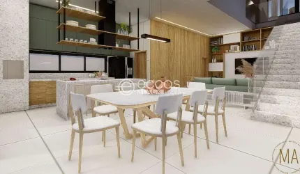 Casa em condomínio à venda, 3 quartos, 3 suítes, 2 vagas, Granja Marileusa - Uberlândia/MG
