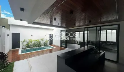 Casa em condomínio à venda, 3 quartos, 3 suítes, 2 vagas, Laranjeiras - Uberlândia/MG