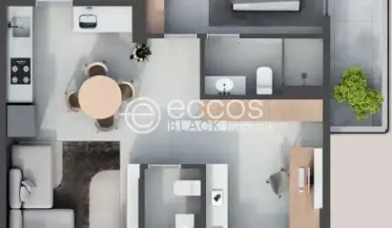 Apartamento à venda, 1 quarto, 1 suíte, 1 vaga, Martins - Uberlândia/MG