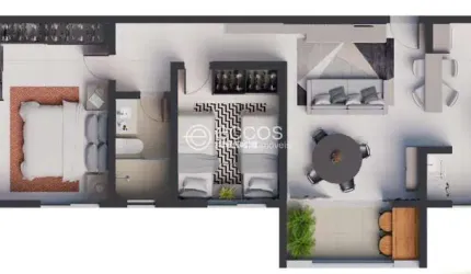 Apartamento à venda, 2 quartos, 1 suíte, 1 vaga, Chácaras Tubalina e Quartel - Uberlândia/MG