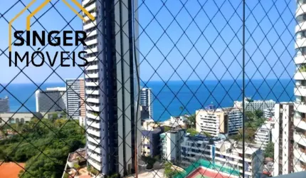 APTº luxo em Ondina, 3 Quartos (3 Suítes) + Gabinete, Andar alto, Vista mar, 5 Banheiros, 3 Vagas de garagem, 192 m², Infraestrutura completa