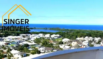 Belíssima Cobertura Duplex na Barra da Tijuca - 2 quartos (1 Suíte) + 1 Escritório, 3 Banheiros, 2 Vagas de garagem - 146m² - Rio de Janeiro-RJ