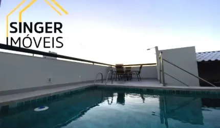 OPORTUNIDADE: Belíssima Cobertura Duplex à Venda, 210m², 3 Suítes, Closet, 3 Vagas, Varanda, Piscina, Churrasqueira, Vista panorâmica e Muito mais.