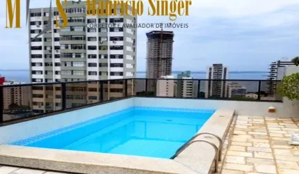 ESPETACULAR APARTAMENTO COBERTURA DUPLEX, 431 M², 4 SUÍTES, 3 SALAS, DEPENDÊNCIA, ARMÁRIOS, PISCINA, 5 GARAGENS, DEPÓSITO, P/ VENDA na GRAÇA, SSA/BA