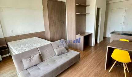 Línea - Flat mobiliado 41m², 1 suíte, 1 vaga, Jundiaí. COD FL0100