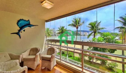 Apartamento Frente Mar, 3 Dormitórios (2 Suítes), 1 Vaga, Área de Lazer, Jardim Astúrias, Guarujá/SP