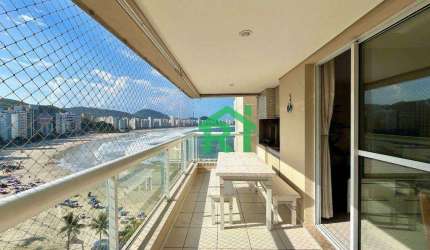 Apartamento frente mar com 3 dormitórios (1 suíte), 2 vagas, lazer, Jardim Astúrias, Guarujá/SP