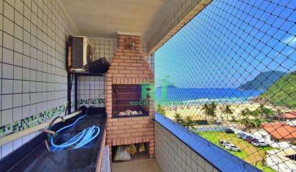 Cobertura Vista Mar, Praia do Tombo, 3 suítes + 1 dormitório, 2 Vagas, Guarujá.